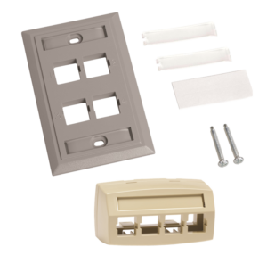 Cable faceplates available from DigitHead, Inc., a U.S. based supplier and manufacturer of cable management and cable accessories.