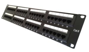 Standard and custom patch panels and other cable management and cable accessories available from DigitHead.